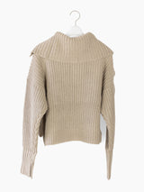 Sulvam AW22 Sailor Collar Slashed Shoulder Knit