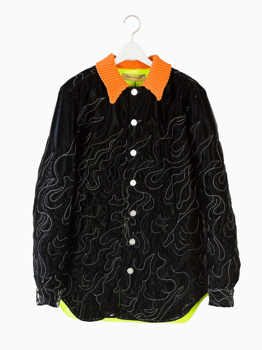 Penultimate AW22 Flame Quilted Shirt w/ Knit Collar