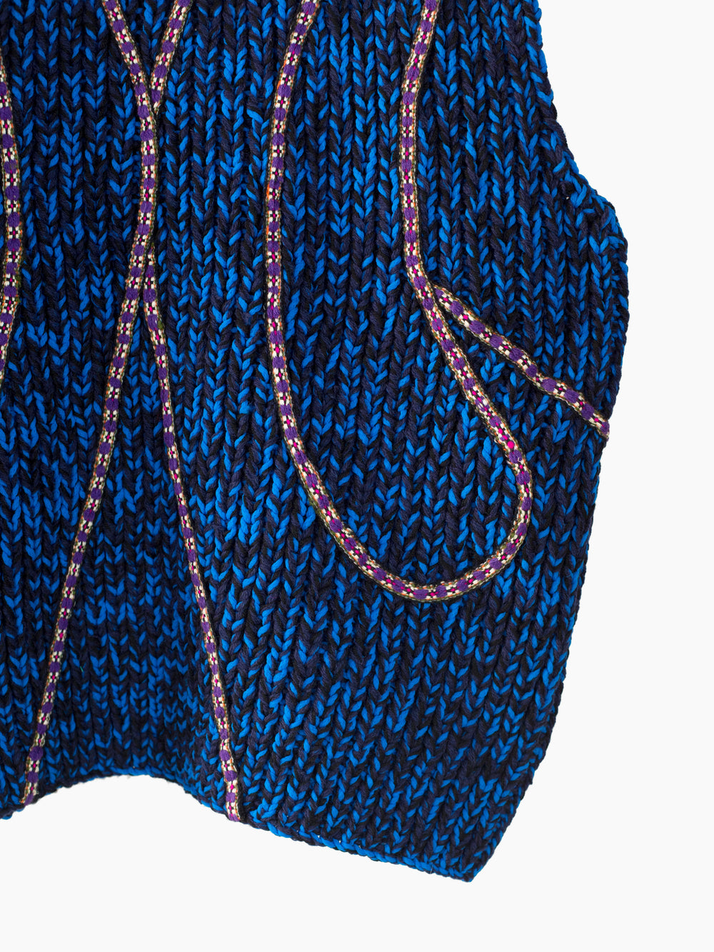 Penultimate AW22 Shanghai Stripe Applique Hand Knit Vest