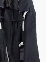 Kiko Kostadinov SS21 00102021 3M Pinstripe Freydal Long Coat
