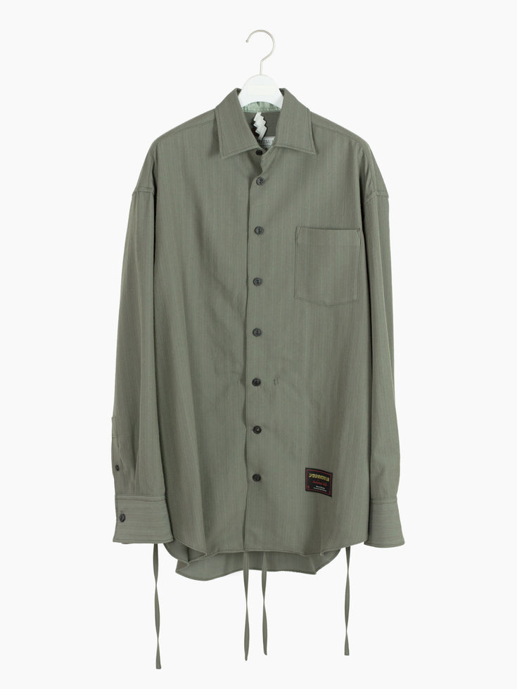 Soshiotsuki AW22 Wide Kimono Breasted Wool Overshirt