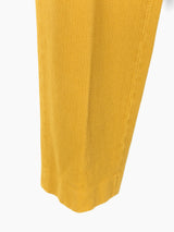 Kozaburo SS20 Overdyed Mustard Sashiko Pleated Trousers