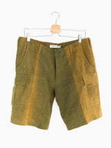 Kyoji Maruyama Heavy Linen Sun-Faded Cargo Shorts