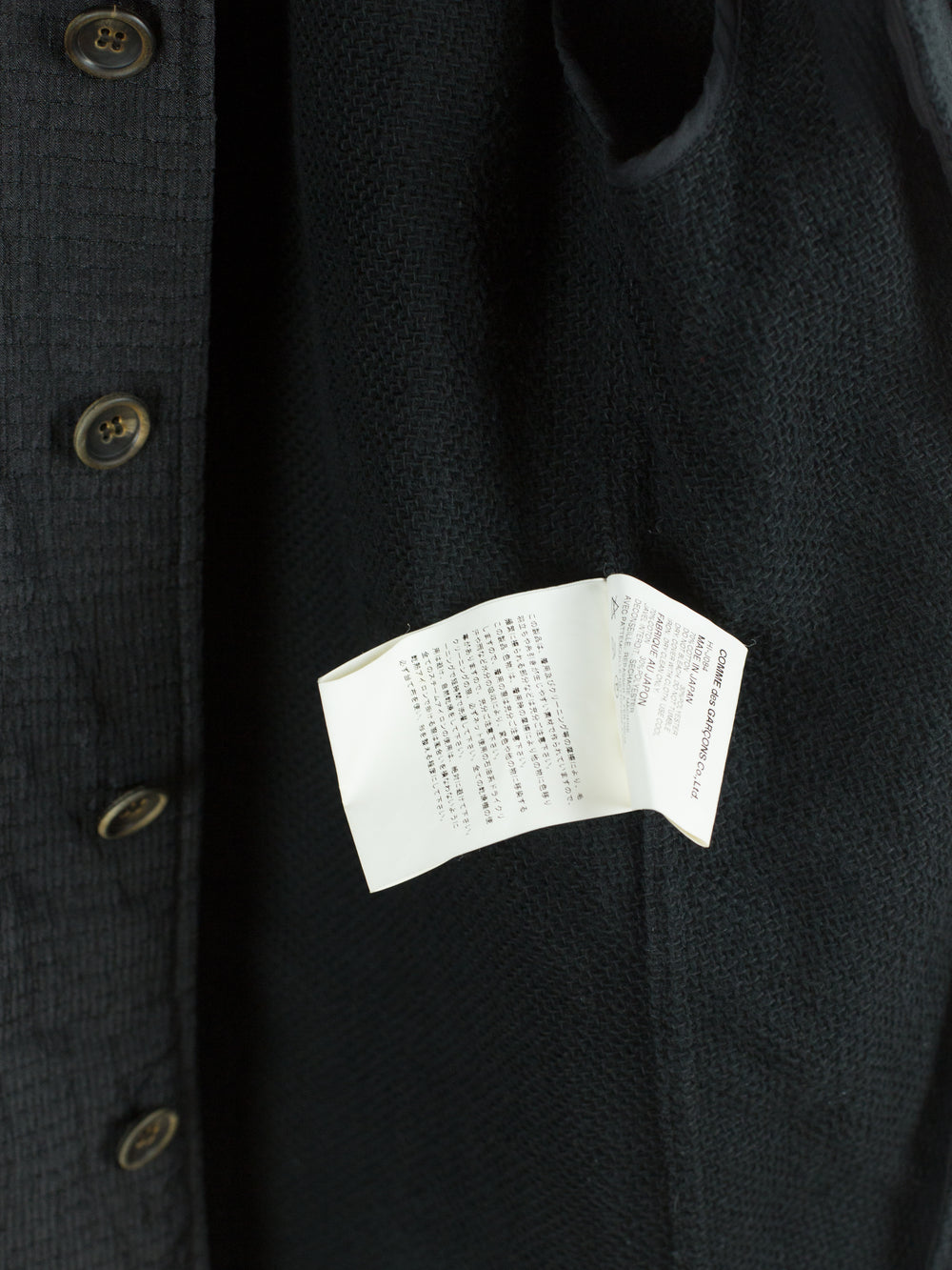 Comme des Garçons Homme 2002 Sashiko Textured Deck Jacket