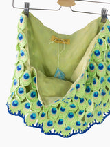 Penultimate SS23 Peacock Feather Crochet Miniskirt
