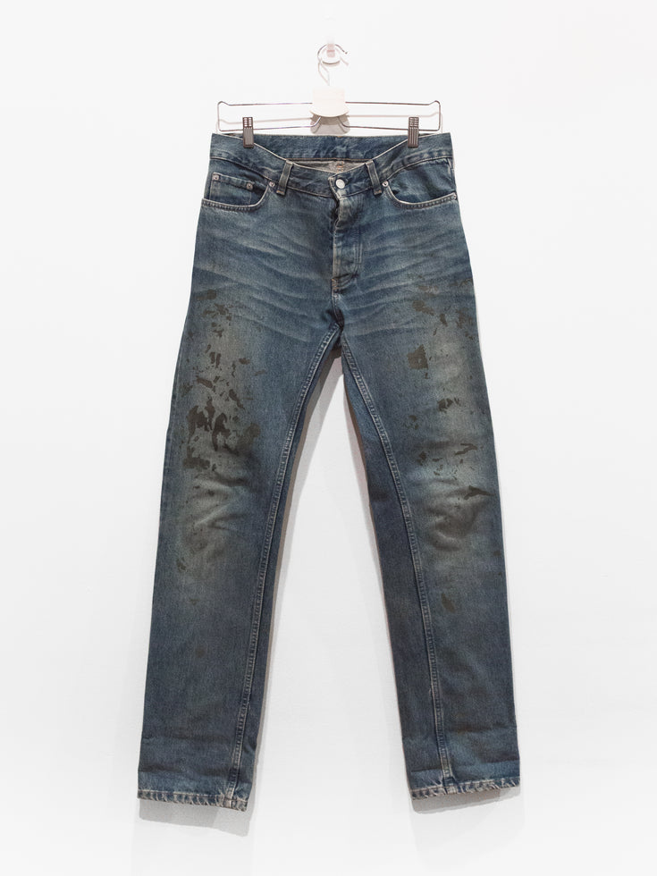 Helmut Lang Gold Splatter Painter Denim