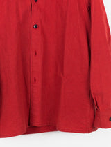 Man-tle AW17 R3S1 Red Paraffin Waxed Cotton “Regular” Shirt
