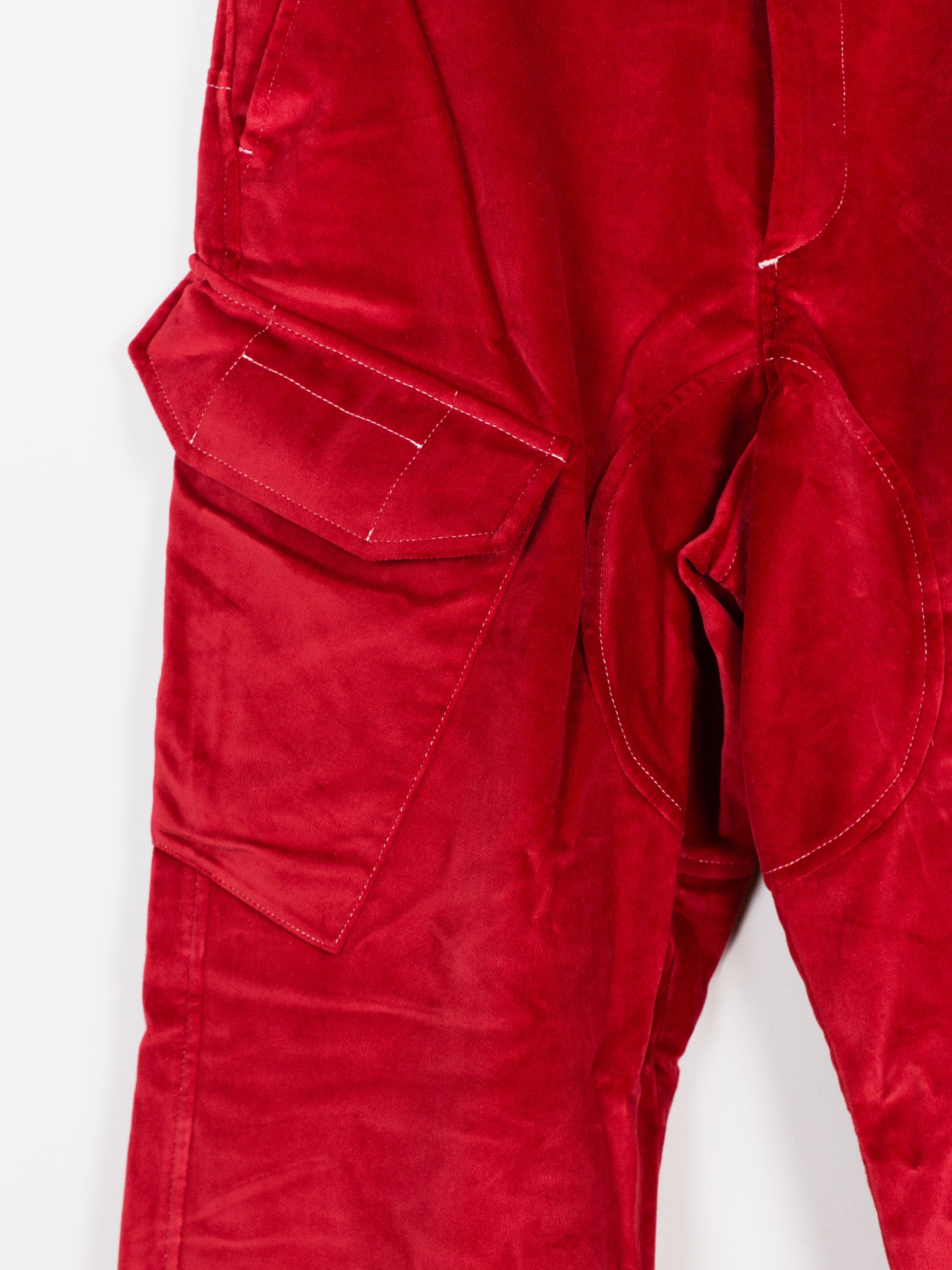Twisted Tailor crushed velvet suit trousers in red
