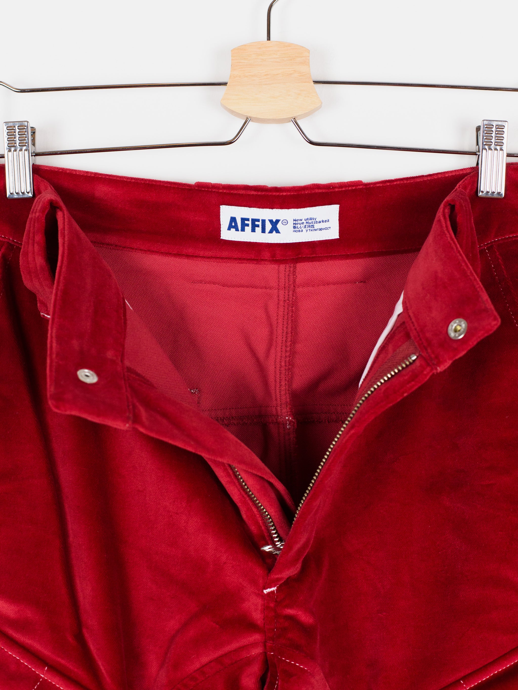 Affix / Velvet Pants Red (S)-