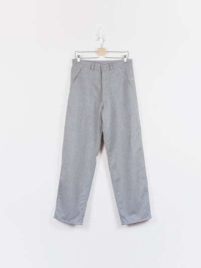 Mackintosh 0003 AW18 Grey Wool Wide Leg Utility Pant – HUIBEN