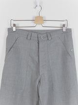 Mackintosh 0003 AW18 Grey Wool Wide Leg Utility Pant
