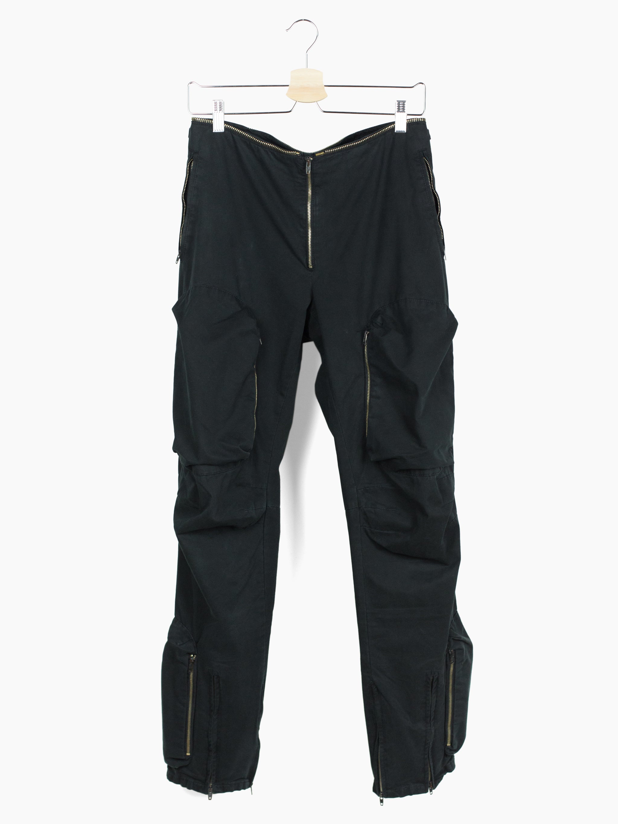 Helmut Lang Leather Biker Pants With Pockets On Zip | Garmentory