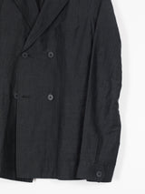 Outlier Injected Linen Double-Breasted Blazer