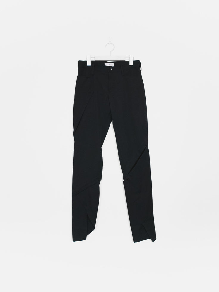 Yohji Yamamoto Deconstructed/Rebuilt Wool Gabardine Trousers