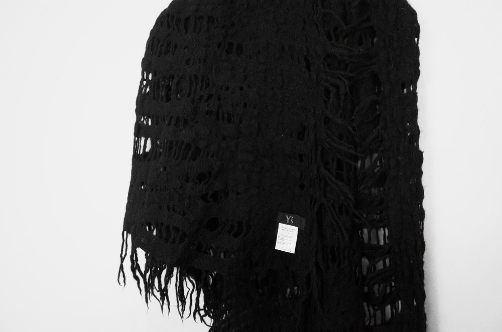 Yohji Yamamoto Y's Destroyed Knit Shawl