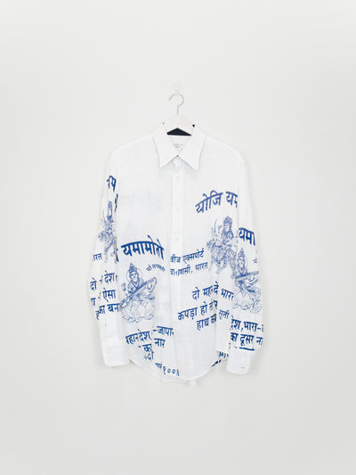 Yohji Yamamoto Pour Homme AW04 Hindi Print Shirt – HUIBEN