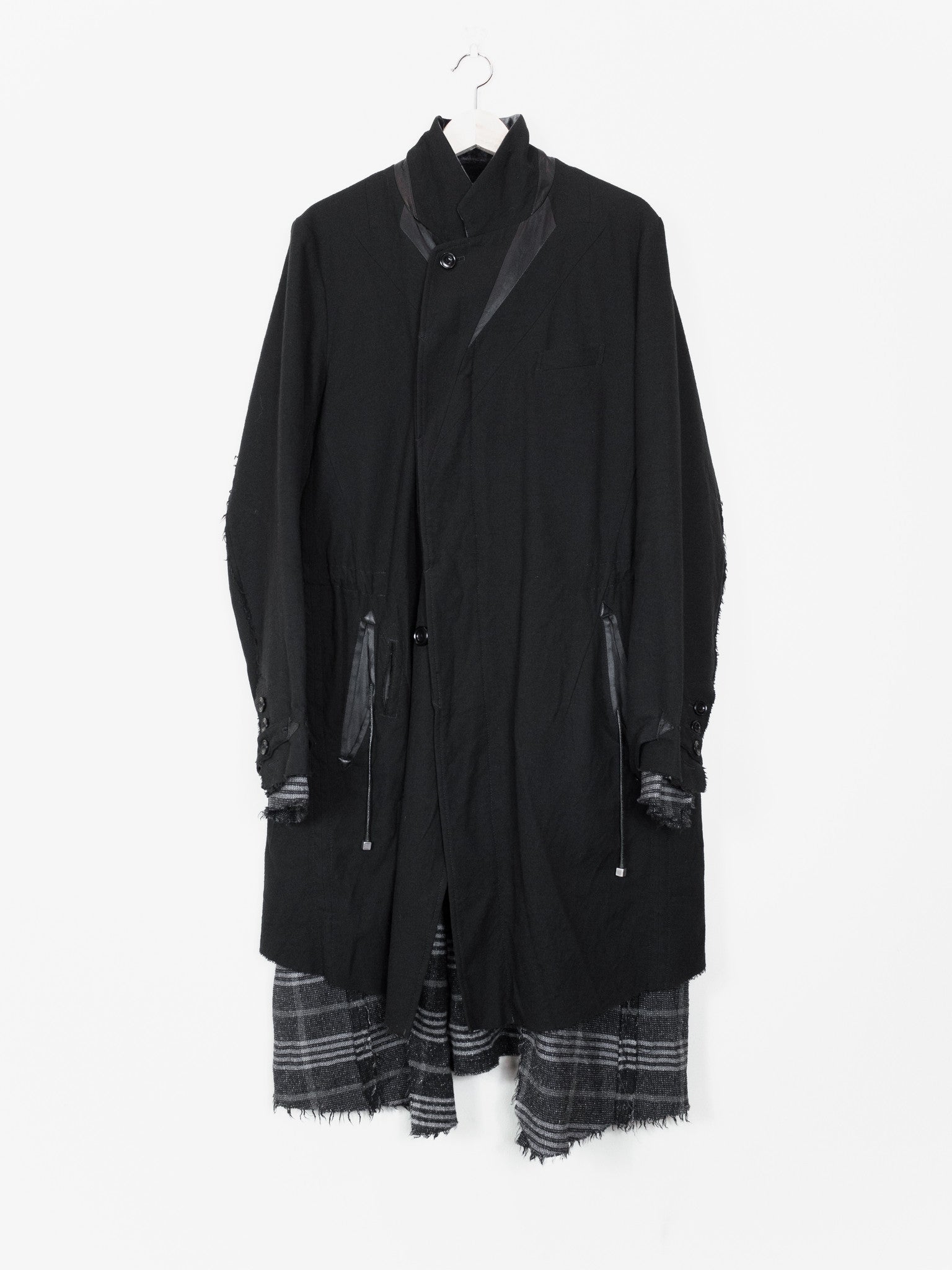 TAKAHIROMIYASHITA TheSoloist. Black Accordion Hood Coat