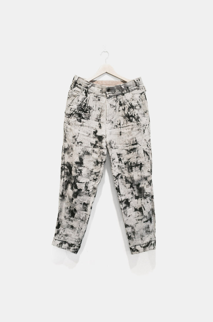 Yohji Yamamoto Pour Homme Hand-Painted Linen Trousers