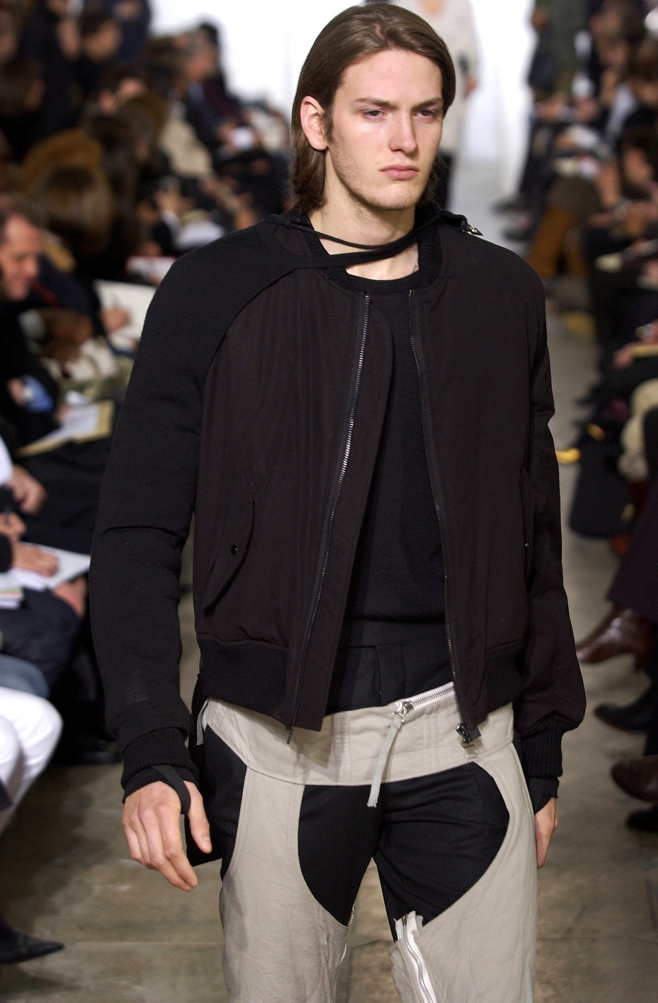 ファッションHelmut Lang 2003ss leather zip tie