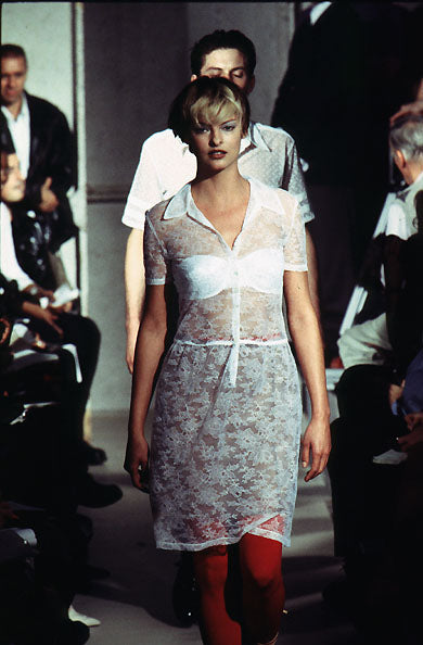 Helmut Lang SS96 Short Sleeve Floral Lace Dress Helmut Lang SS96 Short Sleeve Floral Lace Dress